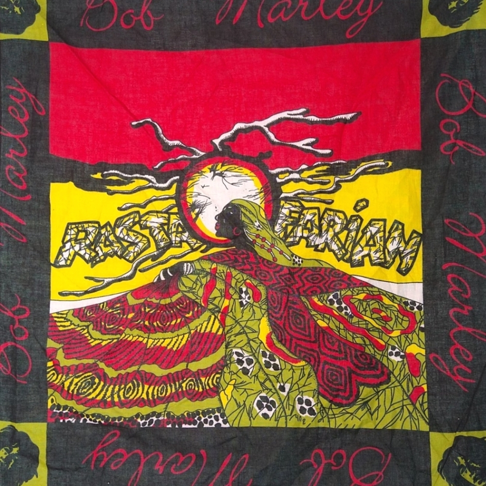 Bob Marley Rastafarian bandana handkerchief 20" square rasta